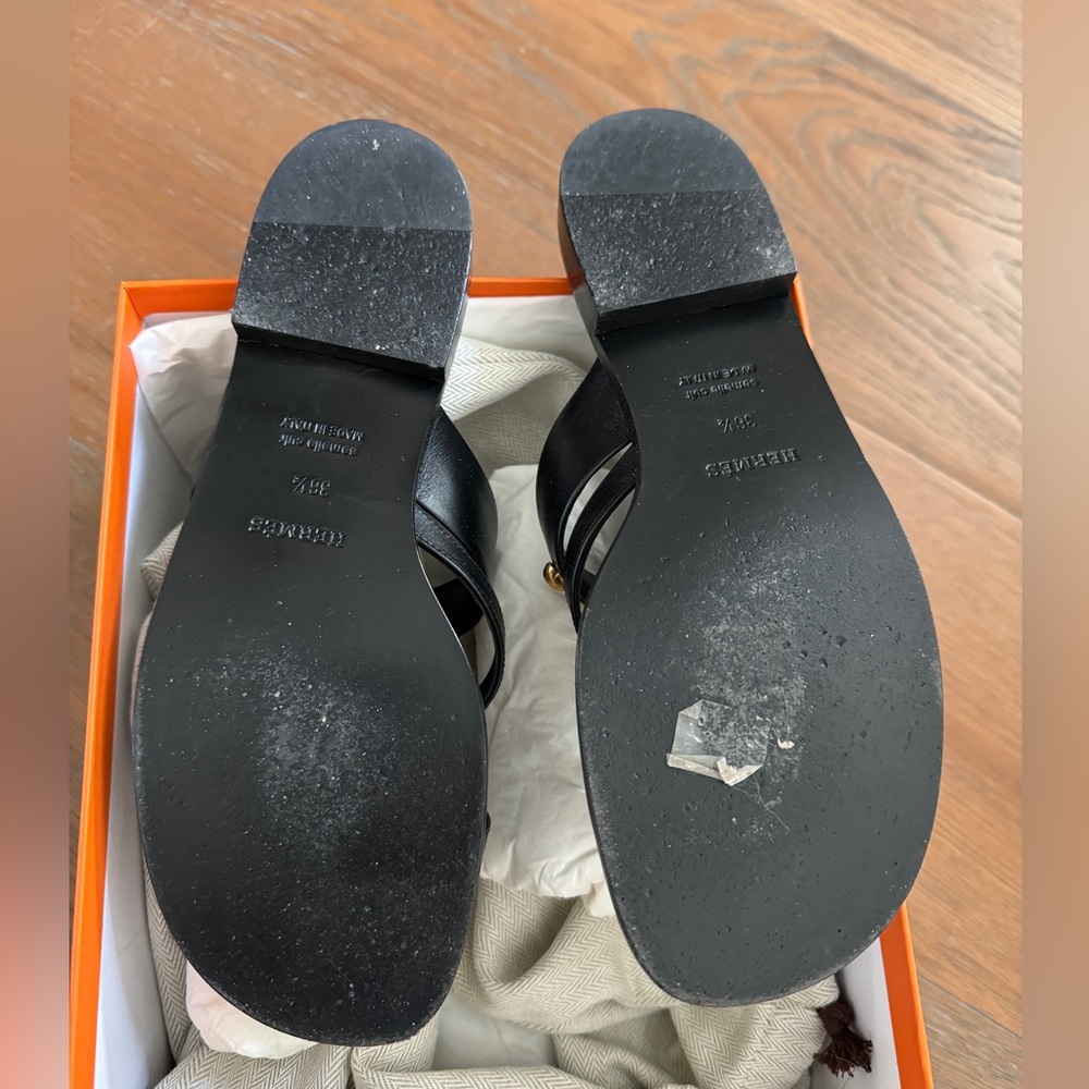 Hermes Roulis Sandal Noir 36.5